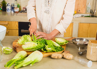 Image showing Cabbage kimchi and sauerkraut