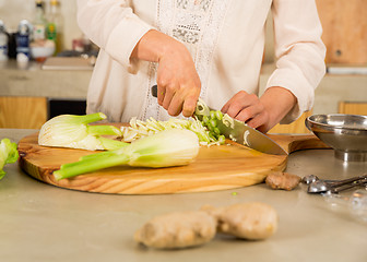 Image showing Cabbage kimchi and sauerkraut 