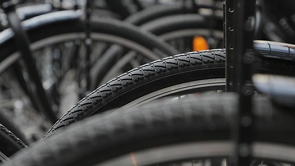 Image showing Bicycles close up