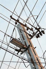 Image showing electric line column