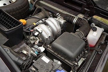 Image showing Old Car Engine Bay