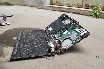 Image showing Smashed Laptop Hardware