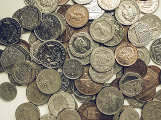 Image showing Vintage Pound coins