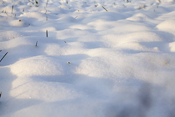 Image showing snow drifts, close-up