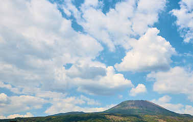 Image showing View of Vesuvius volcano from Naples