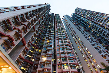 Image showing Apartment building from low angle