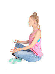Image showing Young woman in yoga pose