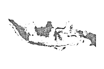 Image showing Map of Indonesia on poppy seeds