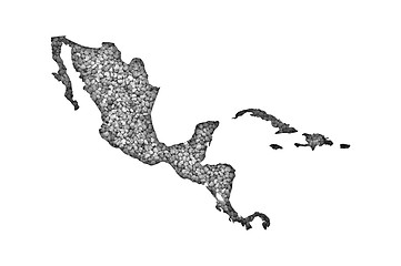 Image showing Map of Middle America on poppy seeds