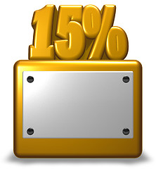 Image showing golden number and percent symbol