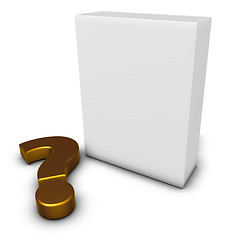 Image showing question mark and box