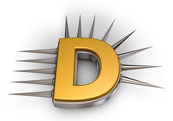 Image showing prickles letter d