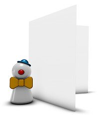 Image showing clown and blank card