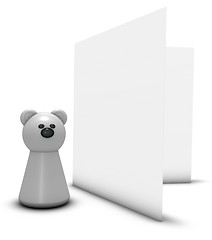 Image showing white bear and card