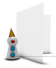 Image showing clown and blank card