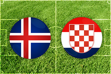 Image showing Iceland vs Croatia football match