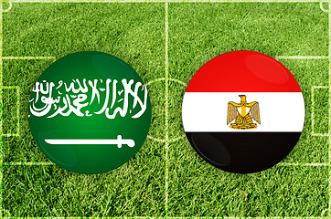 Image showing Saudi Arabia vs Egypt football match