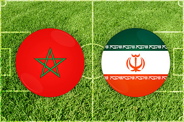 Image showing Marocco vs Iran football match