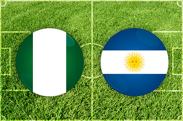 Image showing Nigeria vs Argentina football match