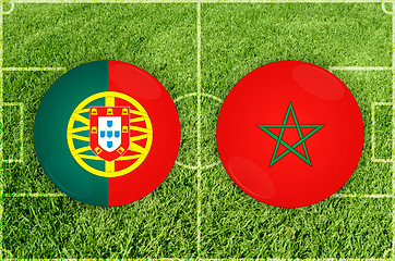 Image showing Portugal vs Marocco football match