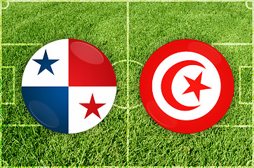 Image showing Panama vs Tunis football match