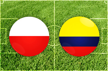 Image showing Poland vs Colombia football match