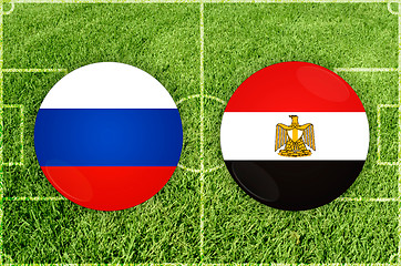 Image showing Russia vs Egypt football match
