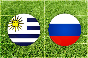 Image showing Uruguay vs Russia football match