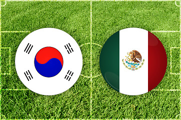 Image showing South Korea vs Mexico football match