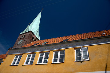 Image showing Street sceneries in Helsingør pedestrian streets 