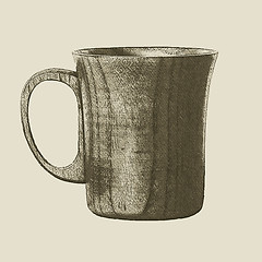 Image showing hand drawn vintage mug