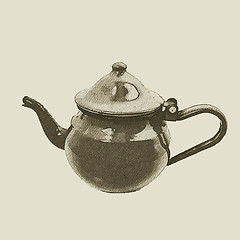 Image showing hand drawn vintage kettle