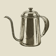 Image showing hand drawn vintage kettle