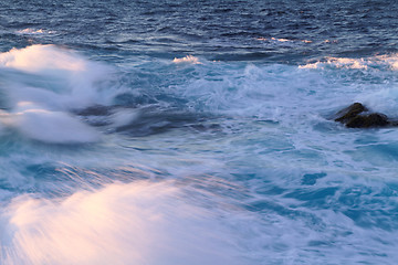 Image showing Windy blue sea