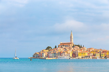 Image showing Panoramic view on old town Rovinj, Croatia.