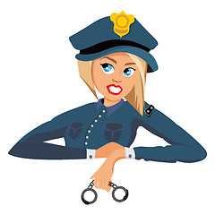 Image showing Woman policewoman