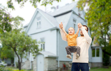 Image showing father with son playing and having fun