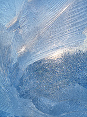 Image showing Beautiful ice pattern and sunlight