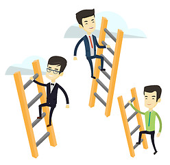 Image showing Business people climbing to success.