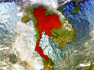 Image showing Thailand on illustrated globe