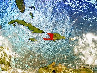 Image showing Haiti on illustrated globe