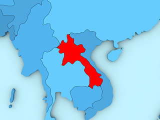 Image showing Laos on 3D map