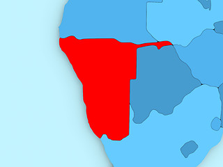 Image showing Namibia on 3D map