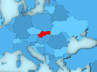 Image showing Slovakia on 3D map