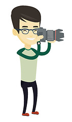 Image showing Photographer taking photo vector illustration.