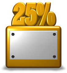 Image showing golden number and percent symbol