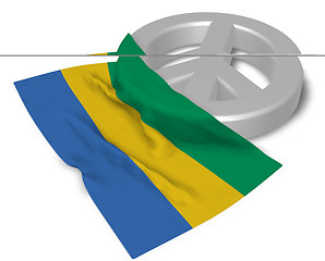 Image showing peace symbol and flag of gabon