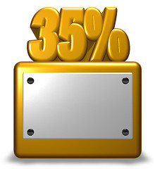 Image showing golden number and percent symbol