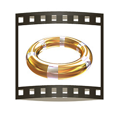 Image showing blank pool ring isolated on white background. 3d illustration. T