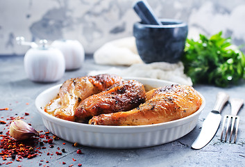 Image showing baked chicken legs 